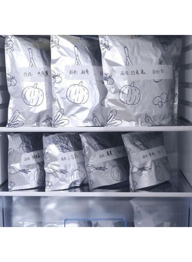 اكياس حفظ الطعام 30 كيسًا قابلاً لإعادة الاستخدام لتخزين قابلة للإغلاق 3 احجام مختلفه مع ملصق وسحاب، للمطبخ - Image 4